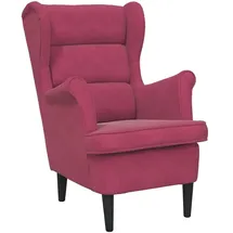 vidaXL Sessel 64 x 96 x 90 cm Weinrot Samt