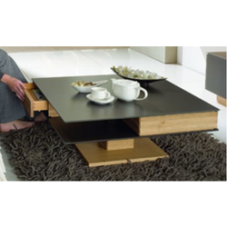 Voglauer V-Montana Couchtisch 90 x 90 cm mit 2 Schubladen