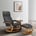 »Paris TV-Sessel, Liegesessel, manuell verstellbar,«, (Set, 2 St., bestehend aus Sessel und Hocker), grau