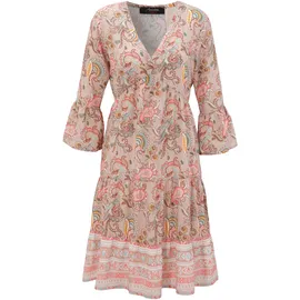 Aniston CASUAL Tunikakleid Fantasievolles Muster Braun/Orange/Pink/Rosa 48