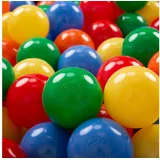 KiddyMoon Plastikbälle 6 Cm Gelb/Grün/Blau/Rot/Orange 500/6 Cm Spielballset