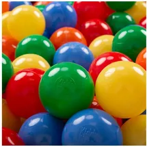 KiddyMoon Plastikbälle 6 Cm Gelb/Grün/Blau/Rot/Orange 500/6 Cm Spielballset