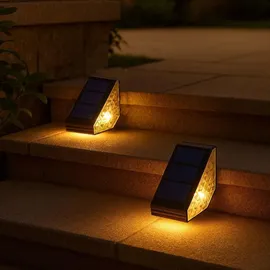 Lumisky LED Solar-Treppenleuchten 2er Set Stahl 5 x 11 x 5,5 cm weiß