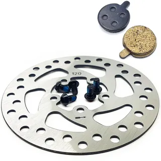 Vestigia® - Bremsscheibe 120 mm, Bremsbeläge Ersatz für Xiaomi Pro, Pro2 Elektroroller - Hinterradbremse - Ersatzteile für E-Scooter