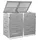 vidaXL Mülltonnenbox für 2 Tonnen 138 x 77,5 x 115,5 cm grau