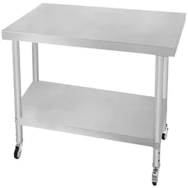 MonsterShop Edelstahl Arbeitstisch 76cm x 90cm x 86cm