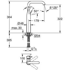 Grohe Essence Einhandmischer Hard Graphite