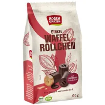 Rosengarten Dinkel-Waffelröllchen Zartbitter 150 g