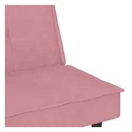 vidaXL Schlafsofa mit Getränkehaltern Rosa Samt