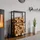 deluke Kaminholzregal Metall 25 x 60 x 150 cm Schwarz