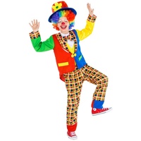 dressforfun Clown-Kostüm Korientalisch - Teenkostüm Clown Sockenschuss rot 104 (3-4 Jahre) - 104 (3-4 Jahre)
