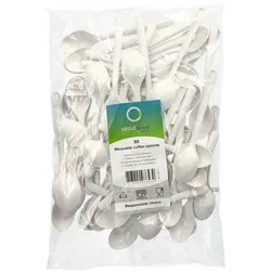 Papstar 150x BIO-Kaffeelöffel Mehrweg 130mm aus BIO-PP extra stabil weiss