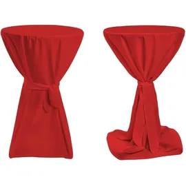 TexDeko Stehtischhusse Premium Rot Ø 90 cm