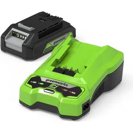 Greenworks 24V Akku Ladegerät Universal für 2Ah Lithium-Ionen Akku