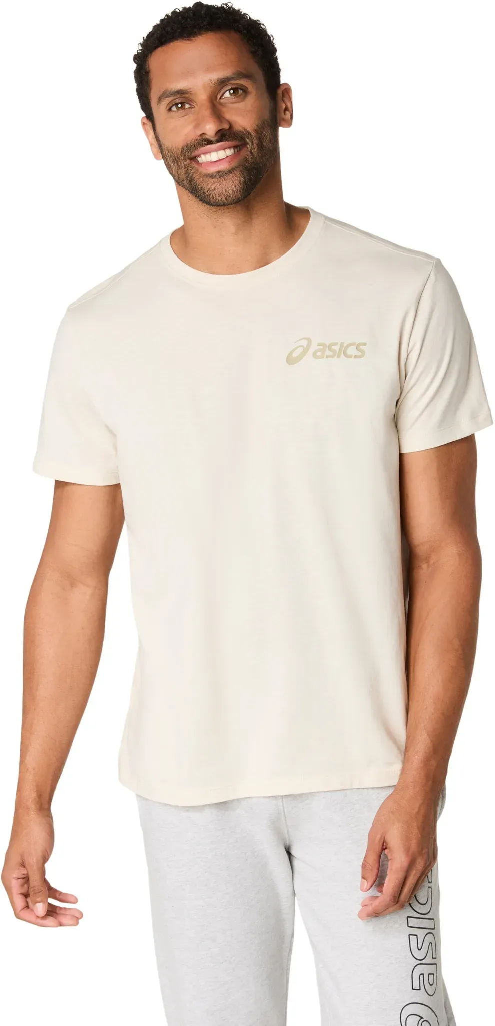 ASICS CHEST LOGO SS TEE BIRCH/KHAKI M