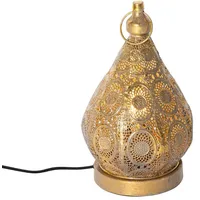 QAZQA Orientalische Tischleuchte Gold 19 cm - Mowgli