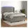 vidaXL Boxspringbett mit Matratze & LED Hellgrau 140x200 cm Samt