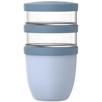 Mepal Ellipse Müslibecher 3-teilig Nordic blue 500 ml / 200 ml / 200 ml