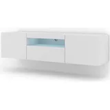 BIM Furniture Aura Lowboard 150 cm Weiß Eiche Matt