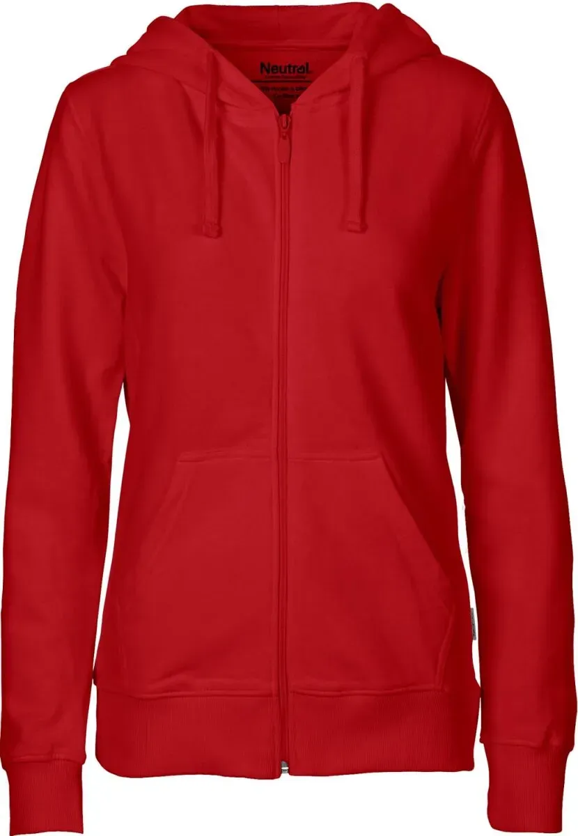 Neutral Damen Bio Kapuzen Sweatjacke O83301 red S