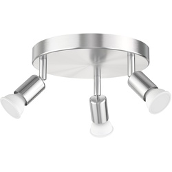 ledscom.de Deckenleuchte LUNARA, dreiflammig inkl. GU10 LED Lampen,warmweiß, 3-Stufen Dimmen ohne Dimmer: je 500lm / 540/lm / 540/lm