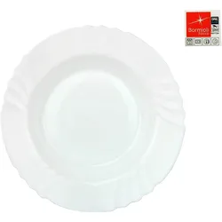 240er Set Essteller Ebro tief 23,5cm Hartglas Suppenteller weiß Teller Geschirr