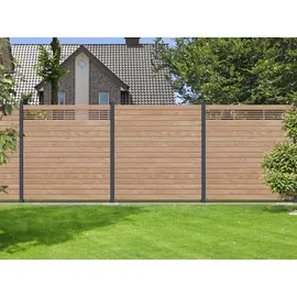 WOODTEX Sichtschutzelement 180 x 194 cm Lärche Holz