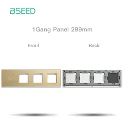 BSEED Glas-Vierfach für Schalter und Steckdosen Einpolig Öffnung Öffnung Öffnung Gold