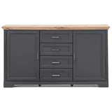 Lomadox Kommode Graphit Mit Eiche Jülich-77