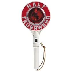 Anhaltestab lang, einseitig beleuchtet, Halt Feuerwehr, E10