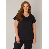 Base Level Curvy V-Shirt Schwarz 48