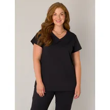Base Level Curvy V-Shirt Schwarz 48