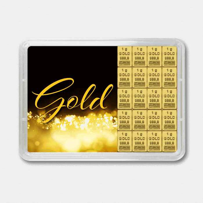 Goldbarren 20g Gold statt Geld (Flip)