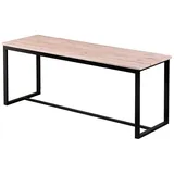 Spetebo Sitzbank mit Metall Gestell - 120 x 35 cm - Esszimmer Bank mit modernem Holzfurnier - Beistellbank Holzbank Schminkbank Küchenbank modern Industrial Design