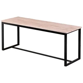 Spetebo Sitzbank mit Metall Gestell - 120 x 35 cm - Esszimmer Bank mit modernem Holzfurnier - Beistellbank Holzbank Schminkbank Küchenbank modern Industrial Design