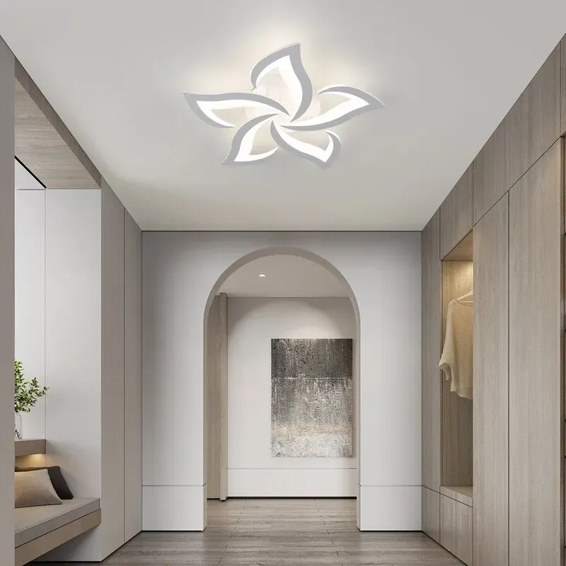 Pheashine Deckenleuchte aus Acryl, weiß, 5 Glühbirnen, 60W, warmweißes Licht 4500K