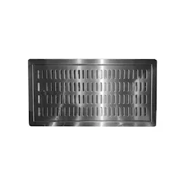 ich-zapfe Tropfblech CNS zum Einlassen 440 mm x 240 mm inkl. Ablaufstutzen