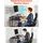 Vevor Computertisch Bürotisch Schreibtisch mit intelligenten LED-Leuchten & Steckdosen, Arbeitstisch mit Monitorständer & 2-stufigen Lagerregalen, Arbeitszimmer Wohnzimmer Homeoffice Schwarz