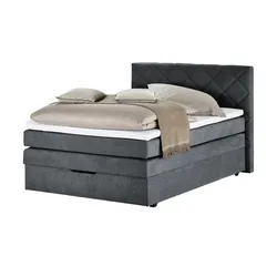 Boxspringbett   ¦ grau ¦ Maße (cm): B: 152 H: 116