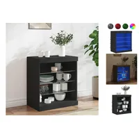 VidaXL Sideboard mit LED-Leuchten Schwarz 60,5x37x67 cm