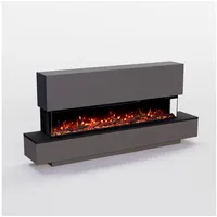 GF Core Elektrokamin Cobalt, Standkamin mit 3D Feuer und Heizung (Thermostat, Elektrischer Kamin mit APP Steuerung, Heizleistung (900- 1800 W) grau 50 cm