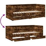 vidaXL Tagesbett mit Schubladen 90 x 190 cm braun