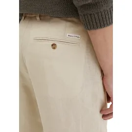 Marc O'Polo Leinenhose MARC O'POLO "Osby jogger pleats", Herren, Gr. 33, Länge 32, beige (grau silk), Web, Obermaterial: 100% Leinen, normal, Hosen