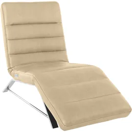 W.Schillig Relaxliege daily dreams Leder/Polyester 75 x 91 x 170 cm Beige mit Kissen