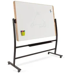 rocada mobiles Whiteboard Natural 150,0 x 100,0 cm weiß lackierter Stahl