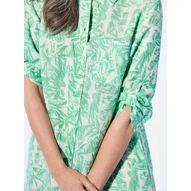 GOLDNER Kleid Sommerkleid Gemustert Grün/Weiß 42
