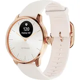 Withings ScanWatch Light 37 mm sand, Sport Fluorelastomer-Armband weiß/rosegold