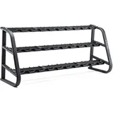 Diamond Hantelständer 3 Ablagen 15 Paar Hanteln 230 x 74 x 140 cm Schwarz