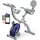 Merach 4-in-1 klappbarer Heimtrainer silber