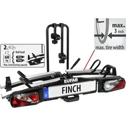 EUFAB Heckträger [FINCH] für Anhängekupplung Fahrradträger, 2x  11584